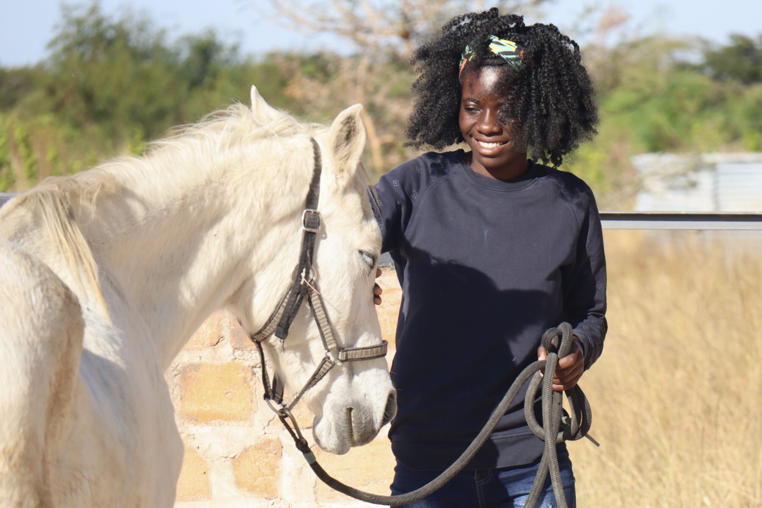 Vrouw met therapiepaard