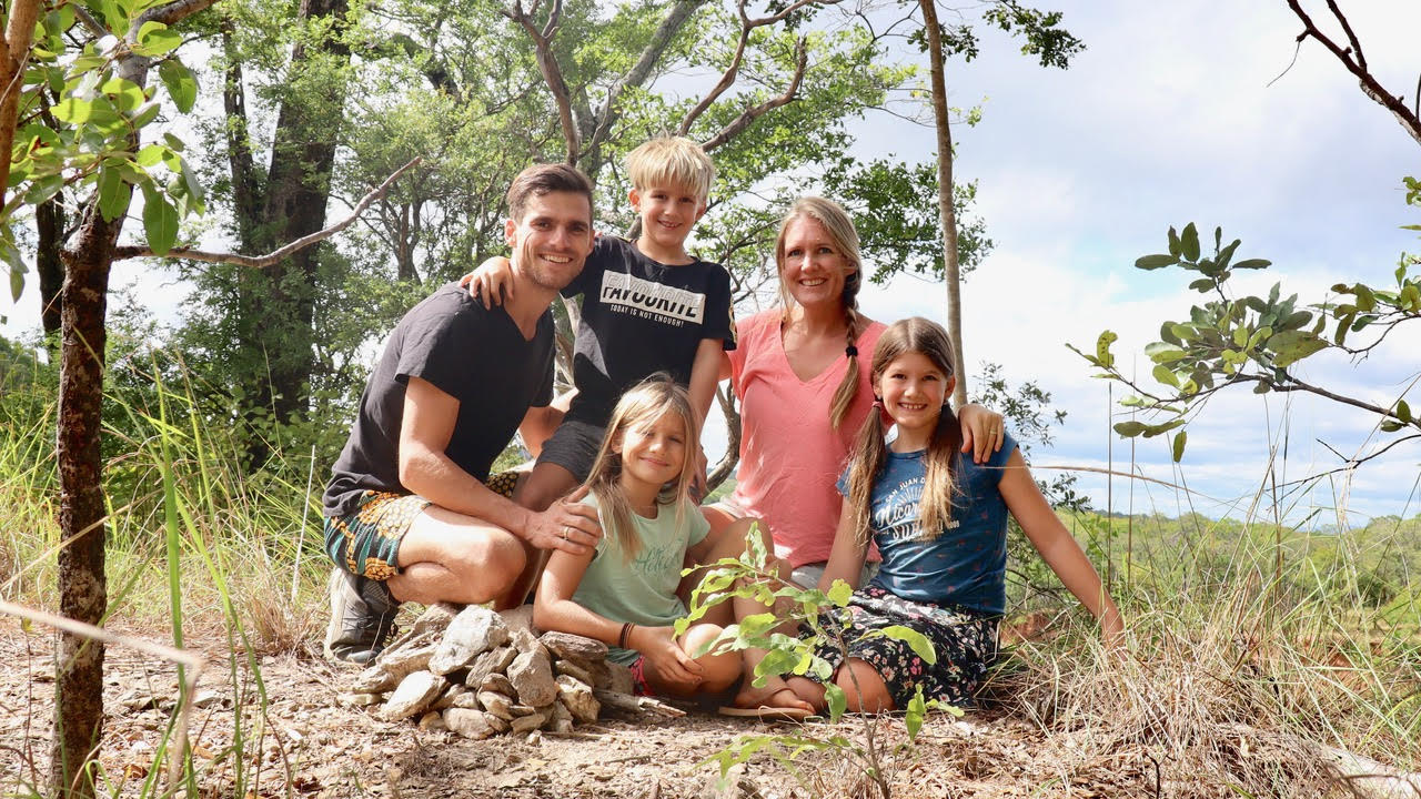 Familie van Vuuren in Zambia Familie van Vuuren in Zambia poseert