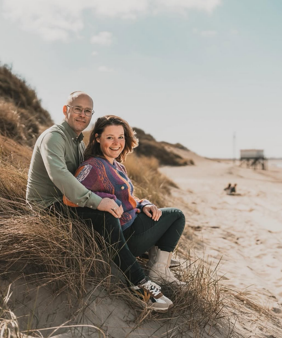 overzicht foto stephan en jolanda in de duinen fotoshoot